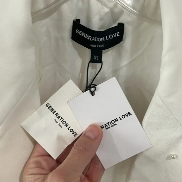 Generation Love Nadia Pearl Blazer in White, NWT - Picture 6 of 10